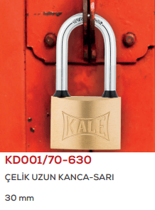 KALE KD001/70-630  30 MM UZUN KANCA