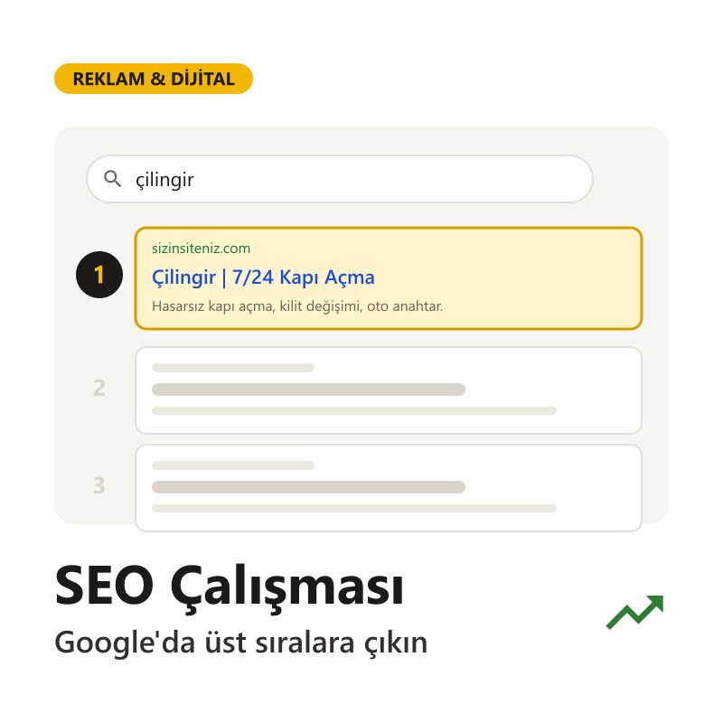 SEO Çalışması — Google'da Üst Sıralar